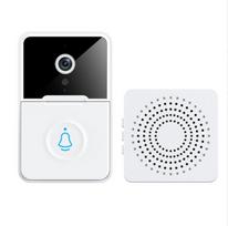 Belaidis domofono durų skambutis HD vizualinis nuotolinis durų angos įkraunamas automatinis vaizdo įrašymo pokalbis išmanusis „Wifi“ skambutis Doorbell-Dingdong (1set) balta