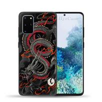 Chinese Dragon Silicone Case For Samsung Galaxy S22 S21 Ultra S20 Fe Plus A53 A73 A52 A72 A51 A71 A22 A12 A32 A50 A33 A13 Cover For A52 4G 5G black