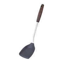 Virtuvės reikmenys Silikoninis virtuvės įrankių rinkinys Maistinio silikono mentelė Nelipnios keptuvės mentelė Nerūdijančio plieno virtuvės įrankiai wood Turner gray