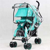 Baby Buggy Clear Rain Cover Raincover for Pushchair Stroller Pram Waterproof EVA A blue