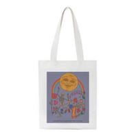 Sun frog fun canvas bag casual y2k anime Harajuku shoulder bag new large-capacity punk Ulzzang women shopper bags women bag 24*26cm
