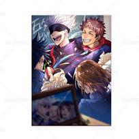 Jujutsu Kaisen Yuji Itadori Anime Namų dekoro HD spausdinimo paveikslai Paveikslėliai Sienos Menas Modulinis drobės Plakatas Šiuolaikinis lovos fonas 21*30cm gray