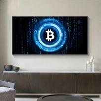 „Bitcoin“ drobės tapybos meno plakatai ir spaudiniai Miegamojo namų dekoravimo tapybos plakatai HD spaudiniai Wall Art Modular Living Room 21*30cm blue