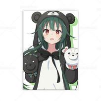 Drobės tapyba Anime plakatai Kuma Kuma Kuma Meškiukas Yuna Fina Retro plakatas Sienų dekoras Sienų menas Paveikslas Kambario dekoras Namų dekoras 21*30cm black