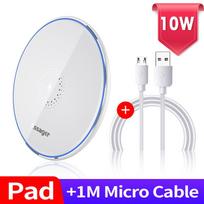 Essager 10W/15W Qi Wireless Charger For iPhone 13 12 11 Pro Xs Max X Induction Fast Wireless Charging Pad For Samsung Xiaomi 10W balta