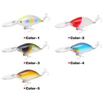 5 vnt Rock Little Fat Fish Shiner Deep Dive Far Throw Fake Bait Jūros gėlo vandens masalas 5PCS white