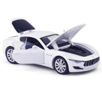 1/32 Scale Alfieri Coupe Diecast automobilio modelio žaislas, atsukama žaislinė transporto priemonė su garsu ir šviesa vaikams, mažiems berniukams, mergaitėms, dovanų kolekcija 1/32-14.5x5.8x3.5cm balta
