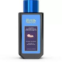 Blue Nectar Ajurvedinis kūdikio kūno masažo aliejus su ghi ir migdolais 100 ml (Pakuotėje 2 vnt) mėlyna