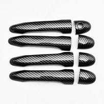 For Proton Gen-2 2004-2012 car door handle cover,black carbon fiber pattern cover trim 2005 2006 2007 2008 2009 2010 2011 single key hole