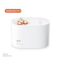 Portable Ultrasonic Humidifier 1000ml 3600mah Usb Rechargeable Wireless Air Difusor Dual Nozzles Mountain Humidificador Aroma White white