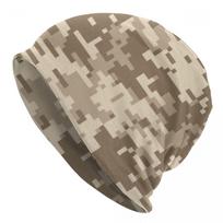 Desert Digital Camo Skullies Beanies Kepurės Unisex Vėsus Žiemos Šiltas Mezgimo Skrybėlė Suaugusiesiems Multicam Military Kamufliažinės skrybėlės su gaubtu Beanies Hat gray