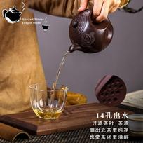 Rankų darbo violetinis molinis puodas iš Yixing Zini prospekto, skirtas gerti Pu'er kungfu arbatą, kiniškas arbatinukas, 360 ml 1pcs China