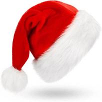 Kalėdų Kalėdų minkšta kepurė Kalėdų Senelis Raudonas pliušinis Noel Hat Linksmų Kalėdų dekoro dovana Laimingų Naujųjų metų 28x38cm raudona