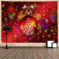 Christmas Crystal Ball Room Tapestry Bedroom Bedside Wall Cloth Background Wall Hanging Tapestry 95x73cm