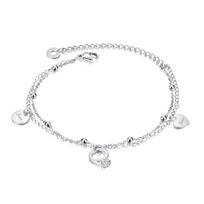 OPK Female Simple LOVE Titanium Steel Bracelet sidabras