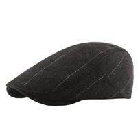 CHRLCK Men's Warm Hat Winter Beret Tweed Dad Hat Woolen Thickened Earflap Ear Protection Windproof Newsboy Cap Trucker Cap 56-61cm