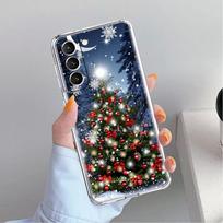 Skaidrus dėklas, skirtas Samsung Galaxy S22 S20 FE S21 S23 S10 S9 Plus Note 20 Ultra 10 Lite Phone Shell Žiemos sniegas Linksmų Kalėdų Samsung Note 10 Plus gray