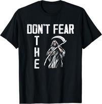 Grim Reaper Scary Halloween Reaper Scythe Unisex marškinėliai S gray