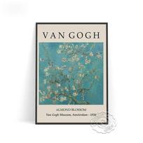 Van Gogh Art Print Netherlands Nature Scenery Almond Blossom Poster Vintage Impressionist Flowers Prints Living Room Decor Gift No Frame 21*30cm