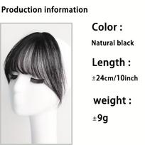 MISS WIG Sintetinė trumpų tiesių plaukų segtukas su kirpčiukais Oro kirpčiukai Prailginimai Natūralūs minkšti lenkti kirpčiukai Moterų perukas 24cm