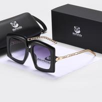 MePanda Unisex big box fashion personality Joker sunglasses.,UV400 pilka/juoda