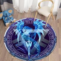 Fantasy Wolf Art apvalus kilimas svetainei vaikams Grindų apskritimas Kilimėlis Jogos kilimėlis Miegamojo E-sporto kėdžių kilimėlis Dropshipping 60cm