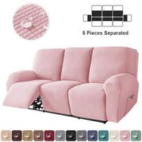 Water Repellent Polar Fleece Recliner Sofa Cover Elastic Relax Armchair Cover Stretch Lazy Boy Reclining Chair Cover black