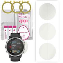 3x apgo MATTE hidrogelio ekrano apsauga, skirta „Garmin Fenix ​​6S“, hidrogelio plėvelė, su pozicionavimo sluoksniu, lengvai montuojama