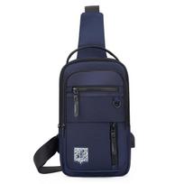 Unisex krūtinės krepšys Paprastas laikymo krepšys Lengvas kelioninis maža kuprinė Crossbody Bag Mada Kasdieniai vienetiniai krepšiai tamsiai mėlyna spalva