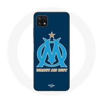 Coque maniacase pour Samsung Galaxy A22 5G Olympique de marseille OM logo bleu juoda