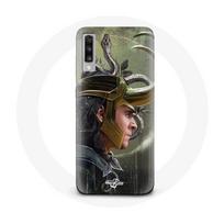Maniacase Case for Samsung Galaxy A70 Loki Thor Ragnarok with Helmet Fanart Season 1 juoda