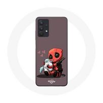 Coque Samsung Galaxy A32 4G Bébé Deadpool avec Licorne