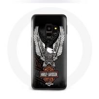 Dėklas - Harley Davidson - Samsung Galaxy S9 - Juodas - Erelio logotipas - Kietas