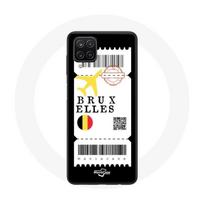 Dėklas Samsung Galaxy A12 Lėktuvo bilietas Briuselis