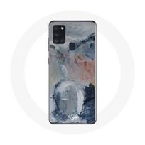 Coque Samsung Galaxy A21S Gris abstract texture background pilka