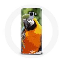 Coque pour Samsung Galaxy A8 2018 Aras Perroquet Orange vert