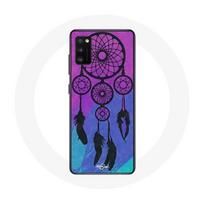 Dėklas Samsung Galaxy S20 plus Svajonių gaudyklė Juodas Mėlynas ir Violetinis fonas
