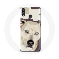 Coque pour Huawei P20 Lite Chien de Pitbull Blanc balta