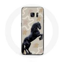 Coque pour samsung galaxy S6 edge Frison Noir Race de cheval
