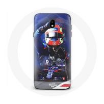 Coque pour Samsung Galaxy J5 2017 Formule 1 Pierre Gasly Pilote automobile F1 Rouge Bleu