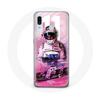 Coque pour Samsung Galaxy A20 Formule 1 Sergio Pérez Pilote de F1 Rose