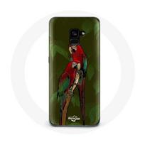 Coque pour Samsung Galaxy A8 Plus Pionus Perroquet Rouge
