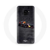 Coque pour Samsung Galaxy A8 Plus Formule 1 Max Verstappen F1 noir rouge et jaune