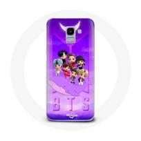 Coque pour Samsung Galaxy A8 2018 BTS TinyTAN Animation Affiche RM Jin Suga J-Hope Jimin Jungkook Et V Zero O’Clock