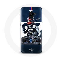 Coque pour Samsung Galaxy A8 Plus Formule 1 Max Verstappen Pilote automobile F1 Bleu