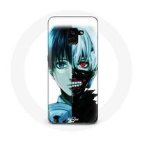 Coque pour Samsung Galaxy A8 Plus Tokyo Ghoul Visage Moitié