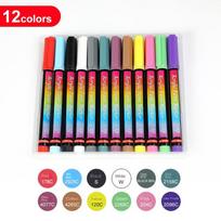 Minkštas akrilo žymeklių rinkinys spalvotas guašas Gou Xianbi DIY gooka keramikos modelio graffiti rašiklis 12 colors blue