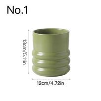 Creative Circle Flower Pot Succulent Pot Ceramics Planter Home Decor Desktop Ornaments Garden Decoration Bonsai Plant Pot No.1