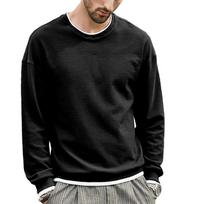 Autumn and Winter Men's Sweater Solid Color Round Neck T-shirt Men's Underlay S juoda