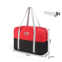 Travel Bag Large Capacity Stretch Bag Short Business Trip Travel Storage Bag Portable Sports and Fitness Bag S ruda/oranžinė